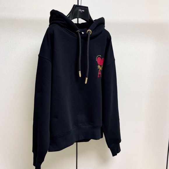 Ami Paris Love Embroidered Hoodie - Picture 9 of 9